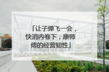 让子弹飞一会，快消内卷下，康师傅的经营韧性