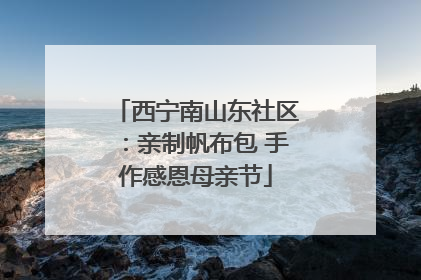 西宁南山东社区：亲制帆布包 手作感恩母亲节