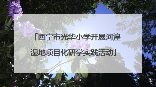 西宁市光华小学开展河湟湿地项目化研学实践活动