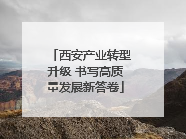 西安产业转型升级 书写高质量发展新答卷