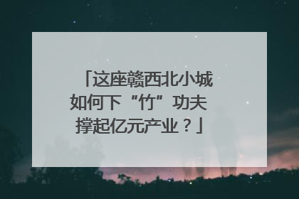 这座赣西北小城如何下“竹”功夫撑起亿元产业？