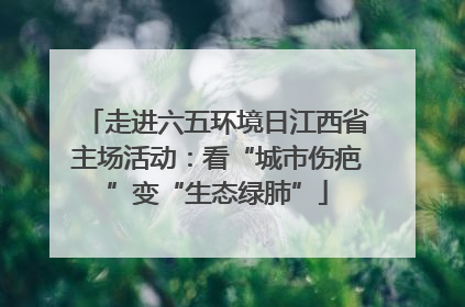 走进六五环境日江西省主场活动：看“城市伤疤”变“生态绿肺”