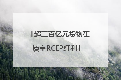 超三百亿元货物在厦享RCEP红利