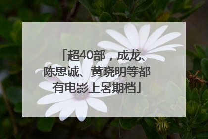 超40部，成龙、陈思诚、黄晓明等都有电影上暑期档
