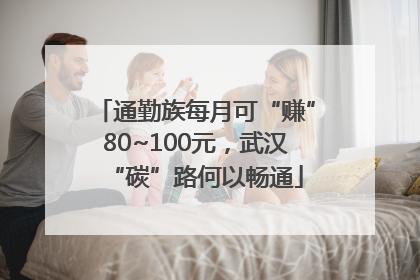 通勤族每月可“赚”80~100元，武汉“碳”路何以畅通