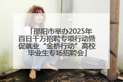 邵阳市举办2025年百日千万招聘专项行动暨促就业“金桥行动”高校毕业生专场招聘会