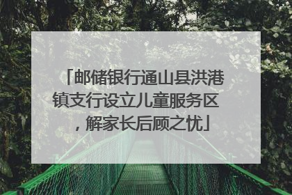 邮储银行通山县洪港镇支行设立儿童服务区，解家长后顾之忧
