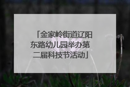 金家岭街道辽阳东路幼儿园举办第二届科技节活动
