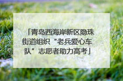 青岛西海岸新区隐珠街道组织“老兵爱心车队”志愿者助力高考