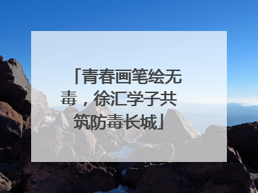 青春画笔绘无毒，徐汇学子共筑防毒长城