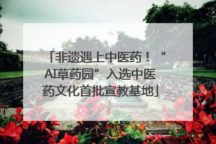 非遗遇上中医药！“AI草药园”入选中医药文化首批宣教基地