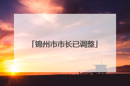 锦州市市长已调整