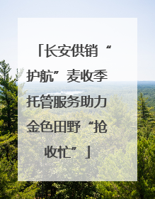 长安供销“护航”麦收季托管服务助力金色田野“抢收忙”