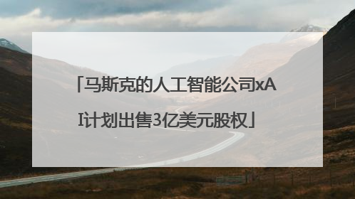 马斯克的人工智能公司xAI计划出售3亿美元股权
