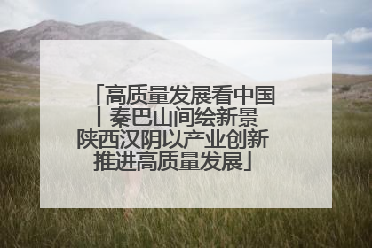 高质量发展看中国丨秦巴山间绘新景 陕西汉阴以产业创新推进高质量发展