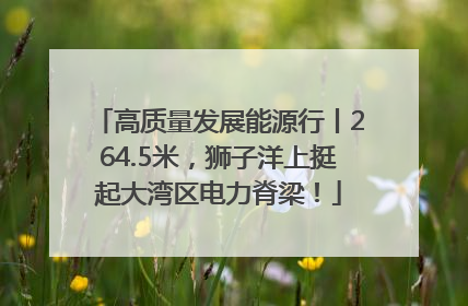 高质量发展能源行丨264.5米，狮子洋上挺起大湾区电力脊梁！