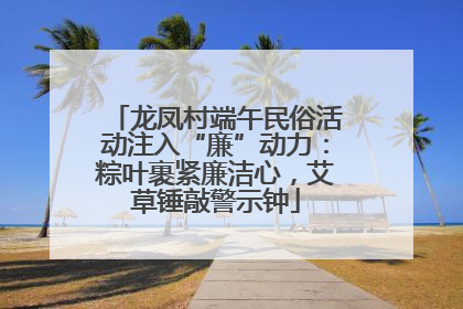龙凤村端午民俗活动注入“廉”动力：粽叶裹紧廉洁心，艾草锤敲警示钟
