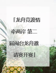 龙舟竞渡情牵两岸 第二届闽台龙舟邀请赛开赛