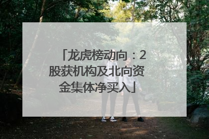 龙虎榜动向：2股获机构及北向资金集体净买入