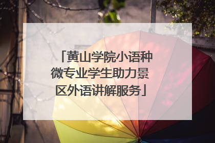 黄山学院小语种微专业学生助力景区外语讲解服务