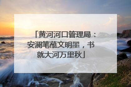黄河河口管理局：安澜笔蘸文明墨，书就大河万里秋