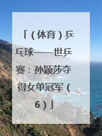 （体育）乒乓球——世乒赛：孙颖莎夺得女单冠军（6）
