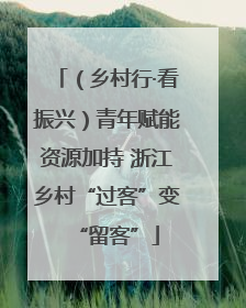 （乡村行·看振兴）青年赋能资源加持 浙江乡村“过客”变“留客”