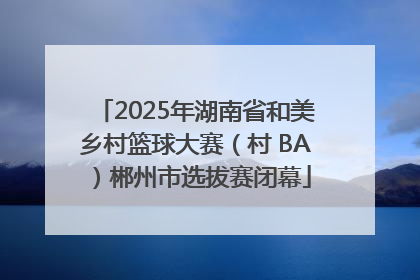 2025年湖南省和美乡村篮球大赛（村 BA）郴州市选拔赛闭幕