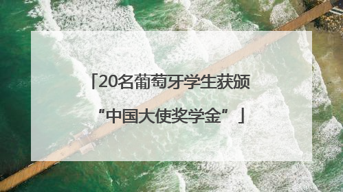 20名葡萄牙学生获颁“中国大使奖学金”
