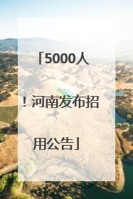 5000人！河南发布招用公告