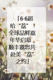 6·6超给“荔”！全球品鲜嘉年华启幕，顺丰邀您共赴美“荔”之约