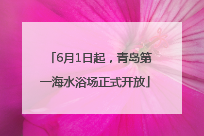 6月1日起，青岛第一海水浴场正式开放