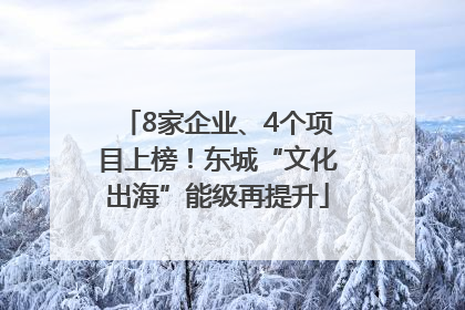 8家企业、4个项目上榜！东城“文化出海”能级再提升