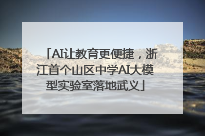 AI让教育更便捷，浙江首个山区中学AI大模型实验室落地武义
