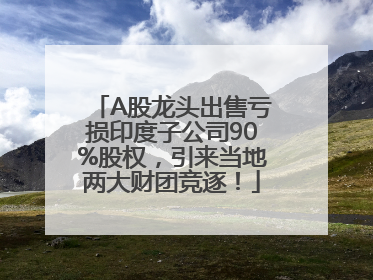 A股龙头出售亏损印度子公司90%股权，引来当地两大财团竞逐！