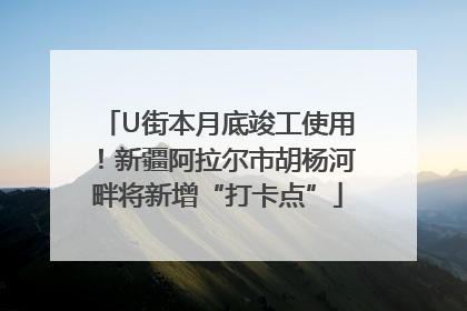 U街本月底竣工使用！新疆阿拉尔市胡杨河畔将新增“打卡点”